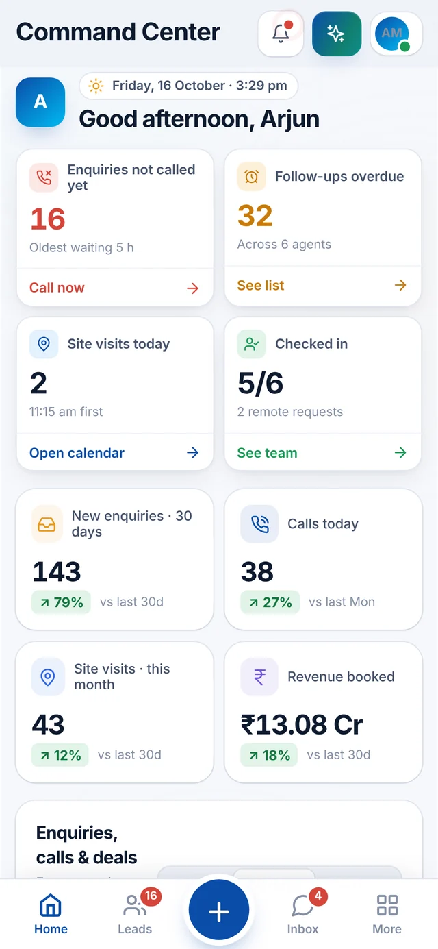 Serra phone app home